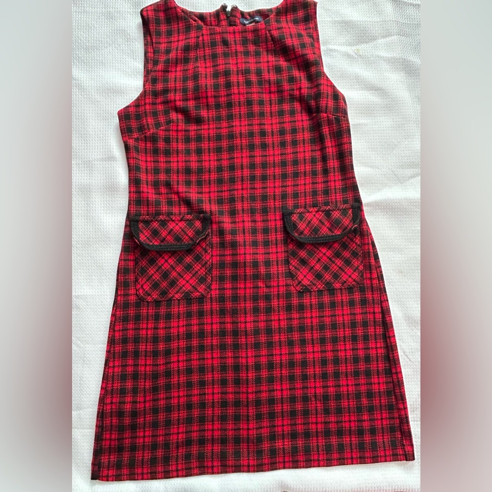 Tommy Hilfiger Red and Black Plaid Dress